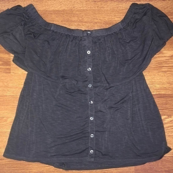 American Eagle Outfitters Tops - AE Soft & Sexy Slub Flowy Boho Off Shoulder Short Sleeve Blouse S